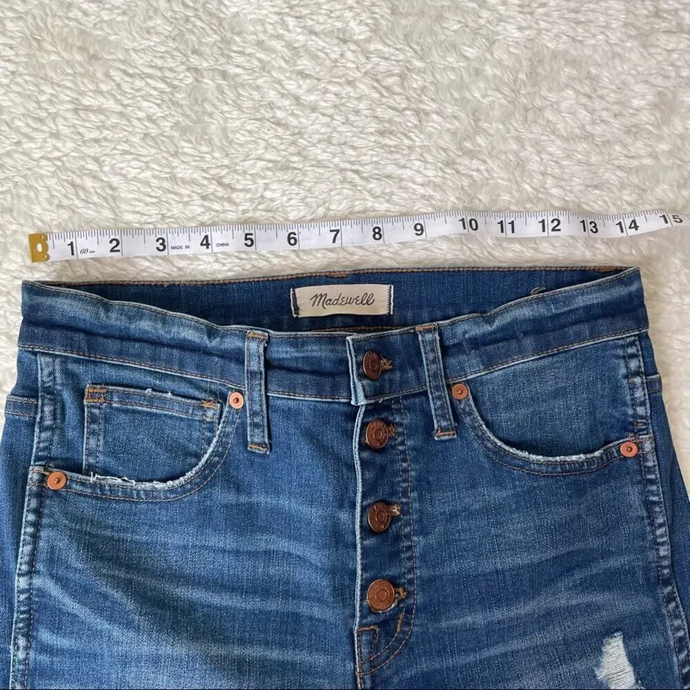 MADEWELL 10" High-Rise Skinny Jeans Wash: Button-Front TENCEL™ Denim Edition - Picture 4 of 10
